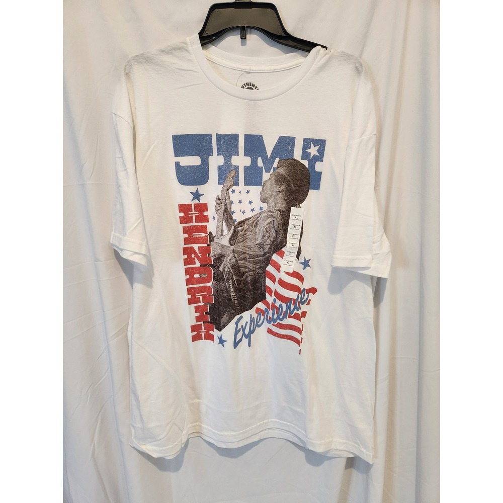 Authentic Hendrix Jimi Hendrix Experience Graphic T-Shirt White XL Cotton NWT